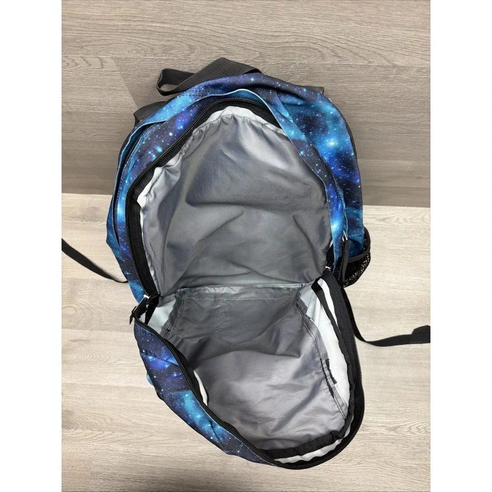 JanSport XL Big Student Laptop Backpack Cosmic Galaxy Blue Cyberspace Dimensions